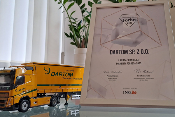 Dartom laureatem Diamentów Forbesa 2023